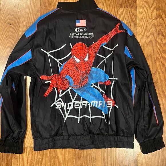 New Spider-Man 3 Design Windbreaker Jacket L,XL NASCAR Petty Racing Mac Tools - Picture 3 of 3